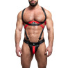 Sparta's Harness Ensemble Jock et Harnais NAUSICA Noir-Rouge